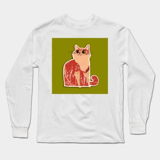 cute autumn cat Long Sleeve T-Shirt